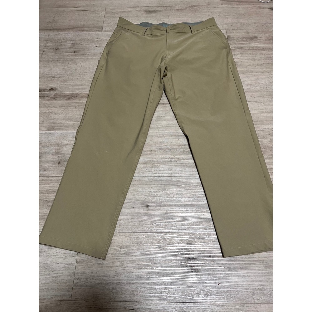 FREE FLY Mens 40x32 Casual Chinos Pants Khaki Stretch Polyester Spandex